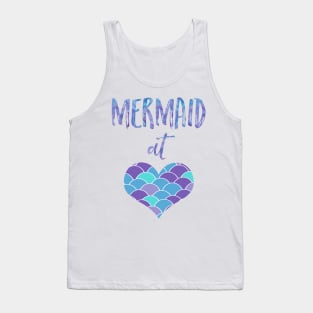 Cute Mermaid at Heart Women's T-Shirt Tank Top